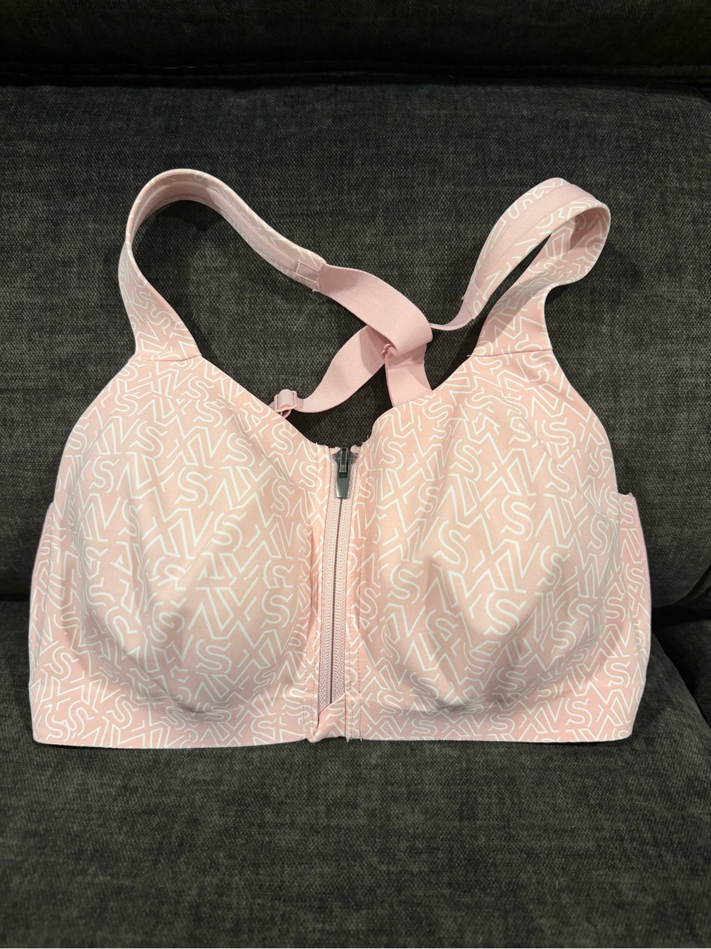 VSX Victoria Secret Front-Zip Light Pink Sports Bra